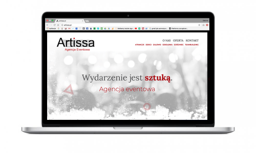 Agencja eventowa Artissa z nową interaktywną stroną internetową