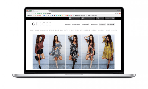 Sklep internetowy dla butiku Chloee